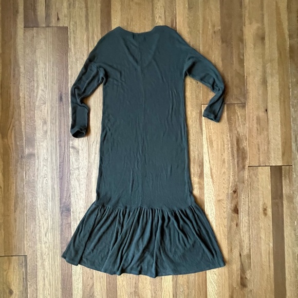 Anthropologie Saturday Sunday Soft Stretch Ribbed Dark Green Dress Women’s Sz XS - Picture 3 of 6